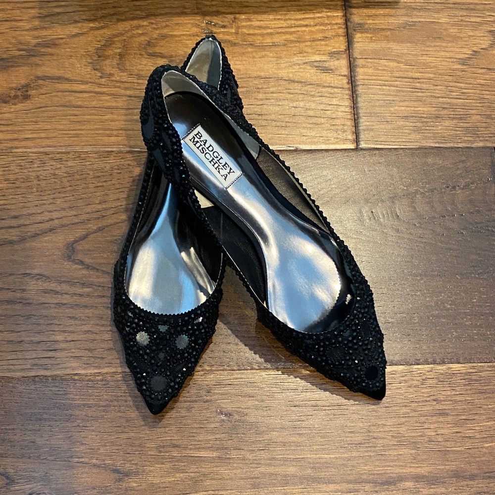 Badgley Mischka Black GIGI EmbellishedFlats - Picture 3 of 8